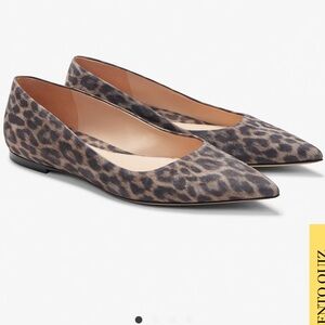 M.M. Lafleur The Rowan Flat - Leopard Suede‎ COLOR: TAUPE / BLACK